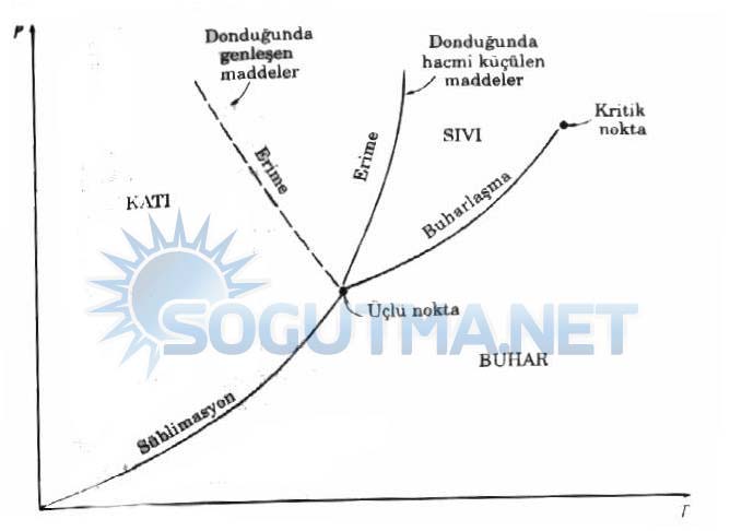 Saf maddenin P-T diyagramı
